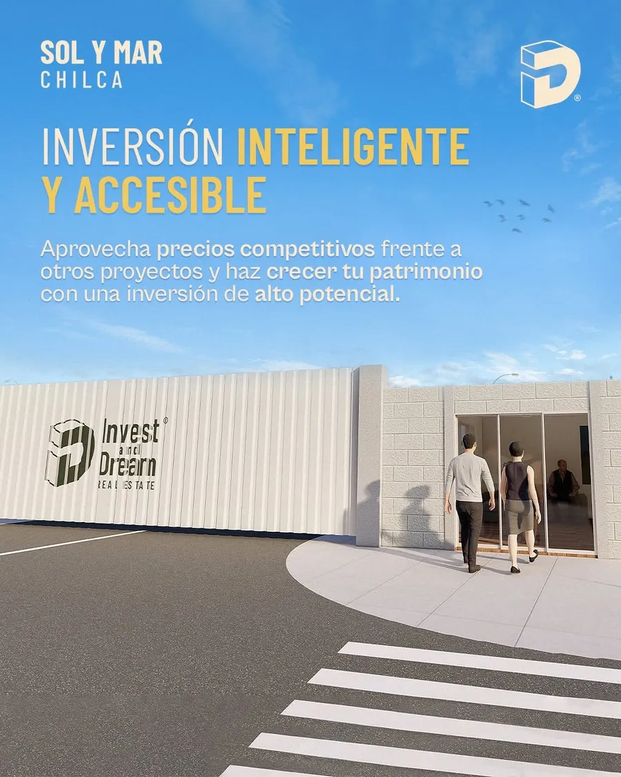 Flyer de inversión inteligente y accesible en Sol y Mar de Chilca