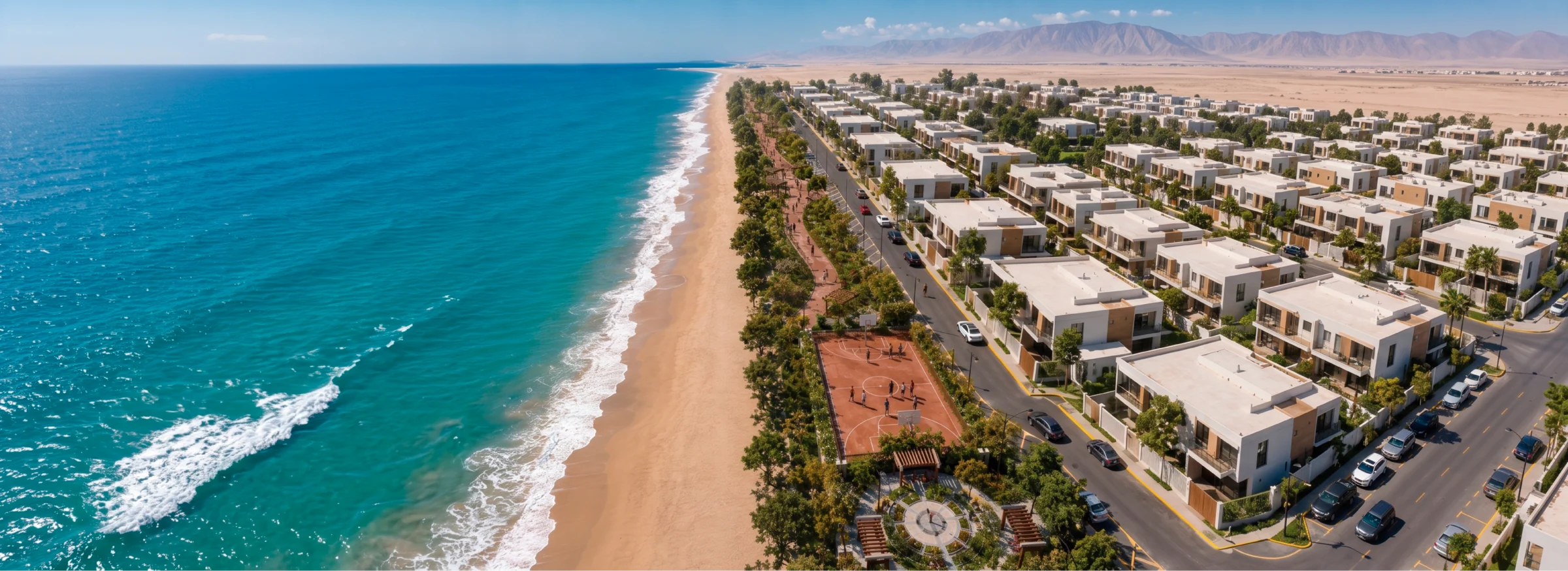 Visualización referencial del boulevard proyectado para Sol y Mar de Chilca